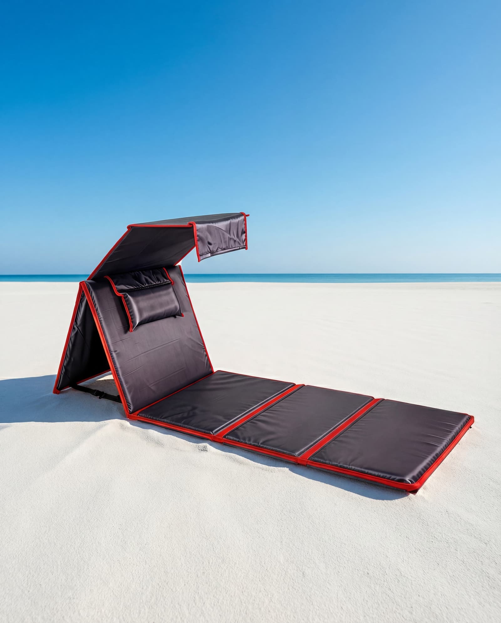 Atlas Lounge™ – Tapis de Plage Premium avec Ombre Intégrée